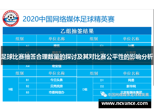 足球比赛抽签合理数量的探讨及其对比赛公平性的影响分析